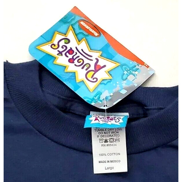 Vintage 2000 Rugrats‎ Nickelodeon Blue T-Shirt Boys Large Viacom Chucky Tommy - Picture 3 of 6